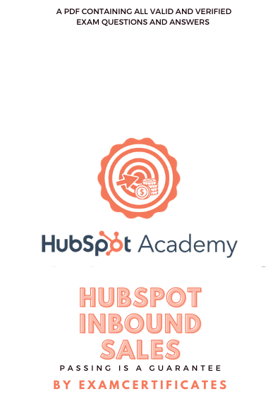 HubSpot Inbound Sales Certification Exam answers