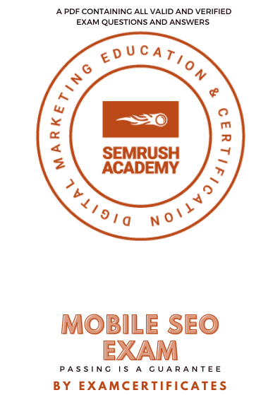 Semrush Mobile SEO Exam answers pdf